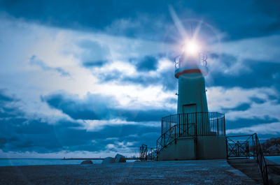 Lighthouse beacon of light
