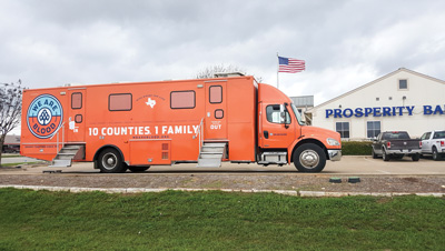 Prosperity Bank’s Liberty Hill banking center hosted a blood drive the morning of March 18 with We Are Blood.