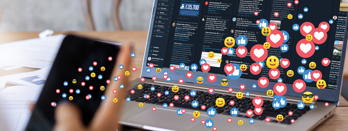 Social media likes and reactions