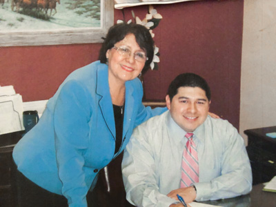 Juanita Dominguez and her son, Eric, are thankful for the opportunity to work side by side.