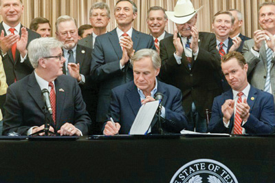 Gov. Abbott Signs Second Amendment Legislation Into Law June 17, 2021. Photo courtesy of gov.texas.gov