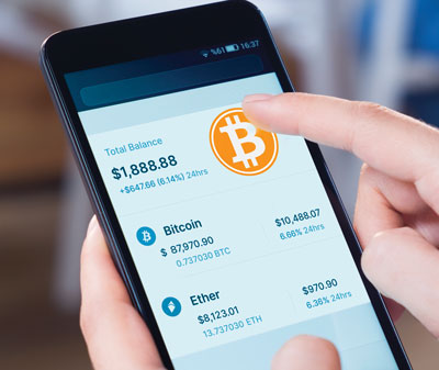 Cryptocurrency on smart phone