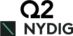 Q2 and NYDIG logos
