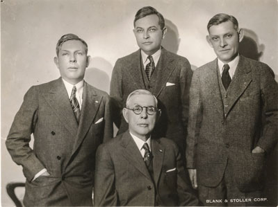 The Ware family in 1920s: ANB founder B.T. seated in front with his sons, from left to right: Dick, Charles and Arthur.