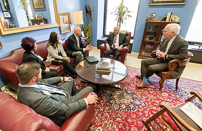Texas Sen. John Cornyn meets with Texas bankers.