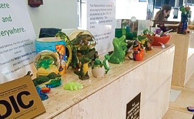 Alligator trinkets on display