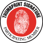 Thumbprint Signature Decals-Adhesive on FRONT